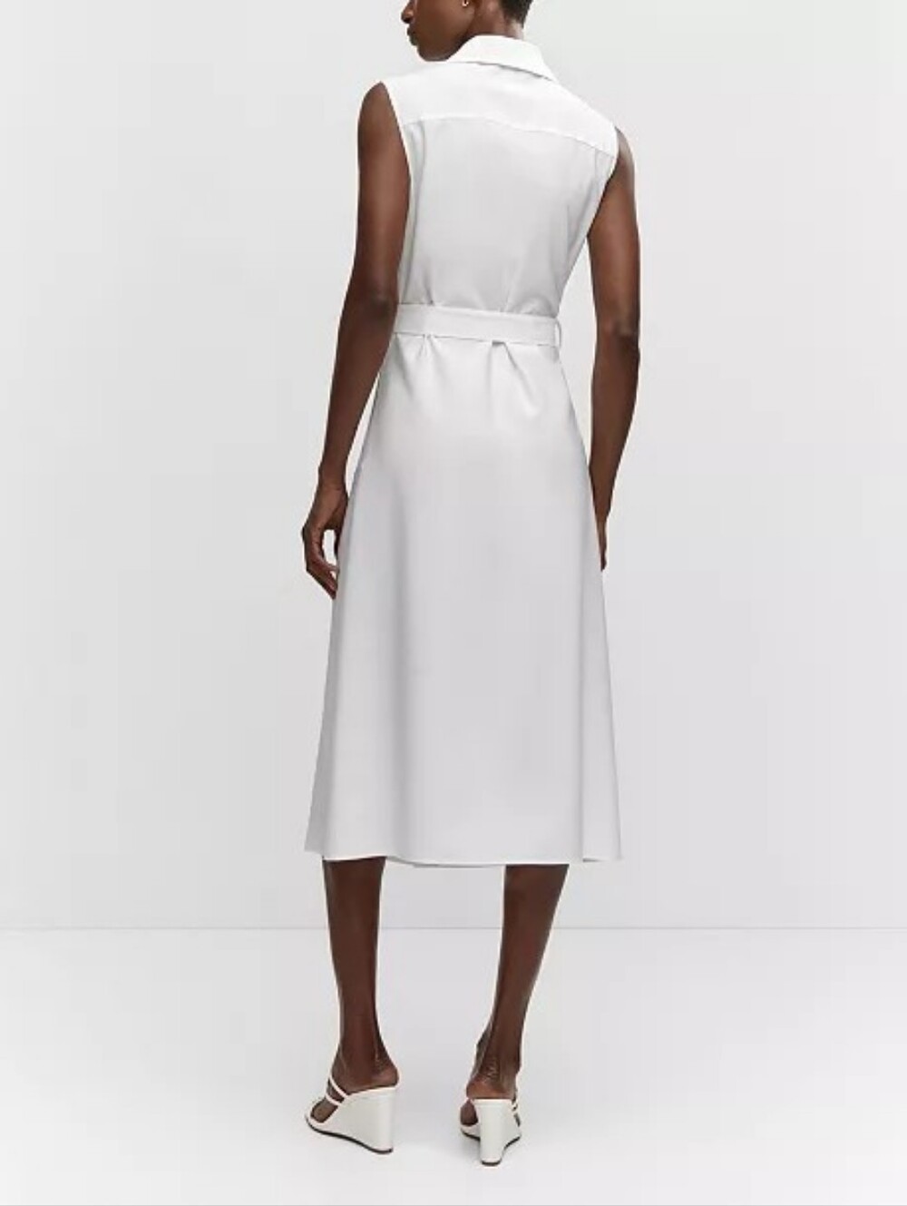 💘🌴🥥 NWT Mango Chic Double-Breasted Midi Blazer Dress with Tie Belt S - Picture 9 of 11